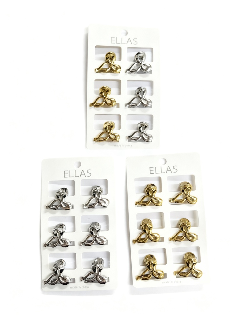 GANCHETA DORADA Y PLATEADA X6