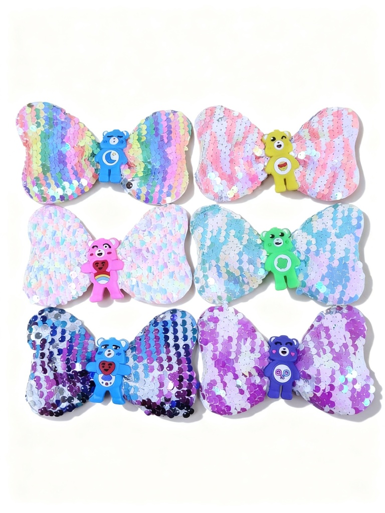 GANCHO LAZO LENTEJUELAS OSO 12CM 