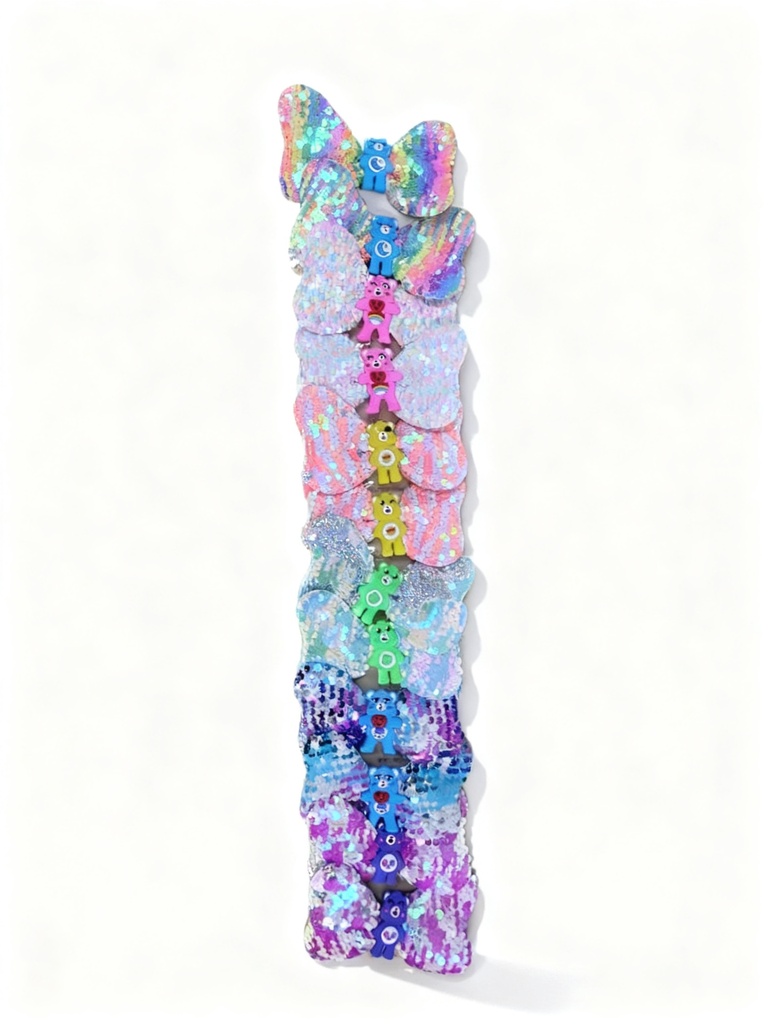 GANCHO LAZO LENTEJUELAS OSO 12CM 