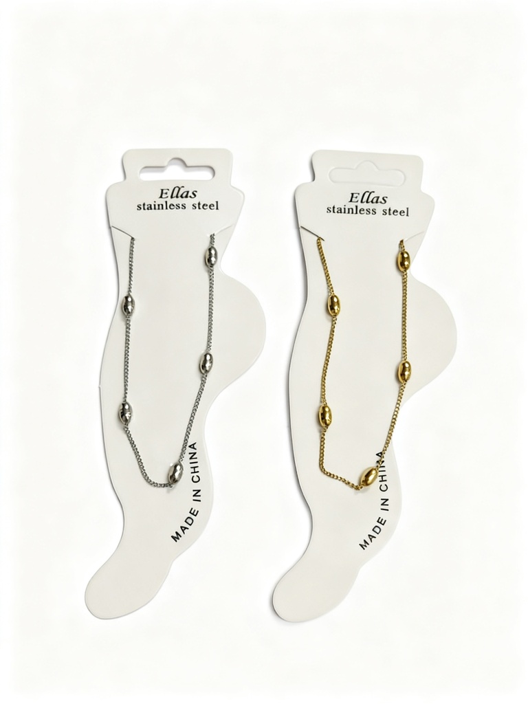 TOBILLERA DORADA Y PLATEADA