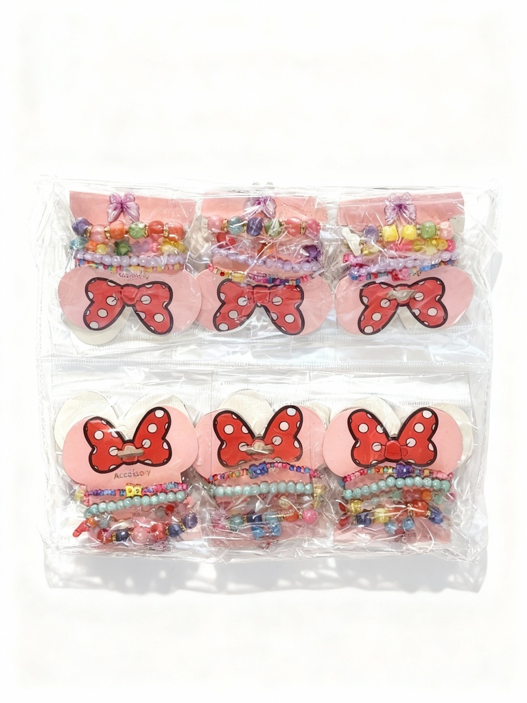 PULSERAS PARA NIÑAS SET DE 4 MARIPOSA