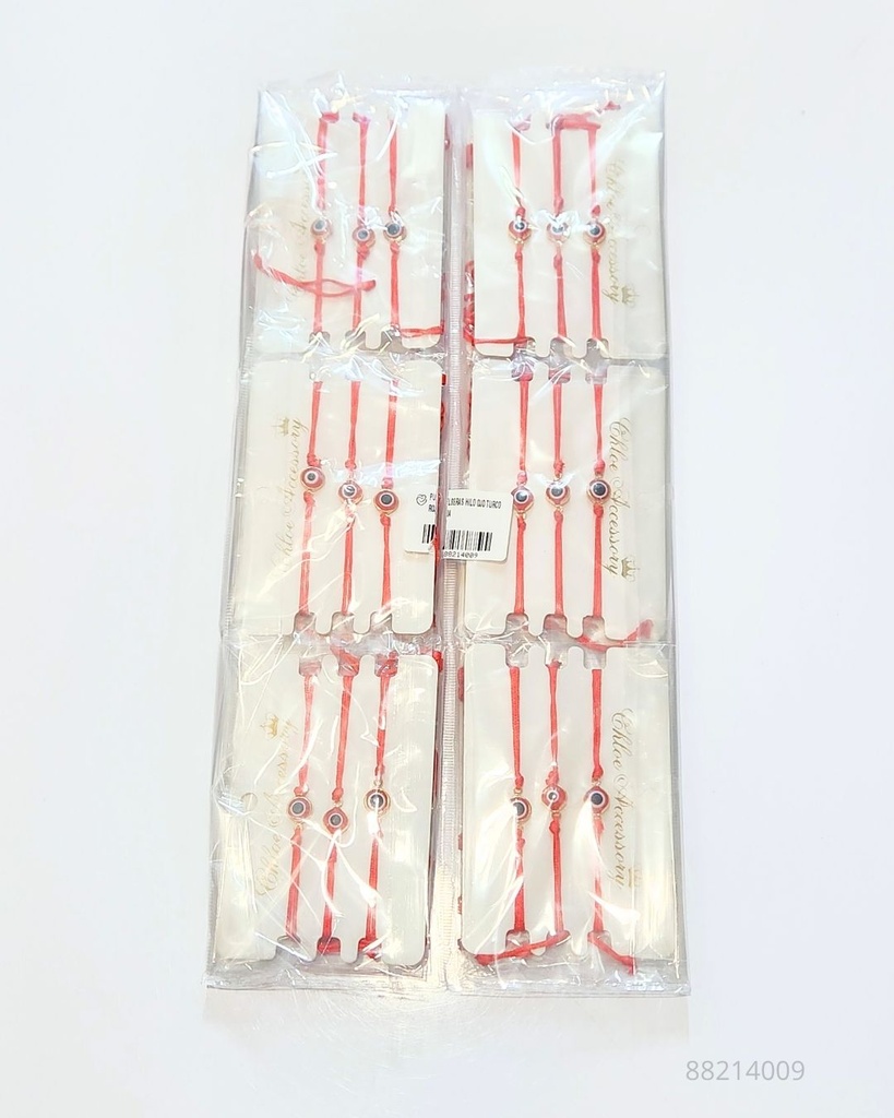PULSERAS HILO OJO TURCO ROJA