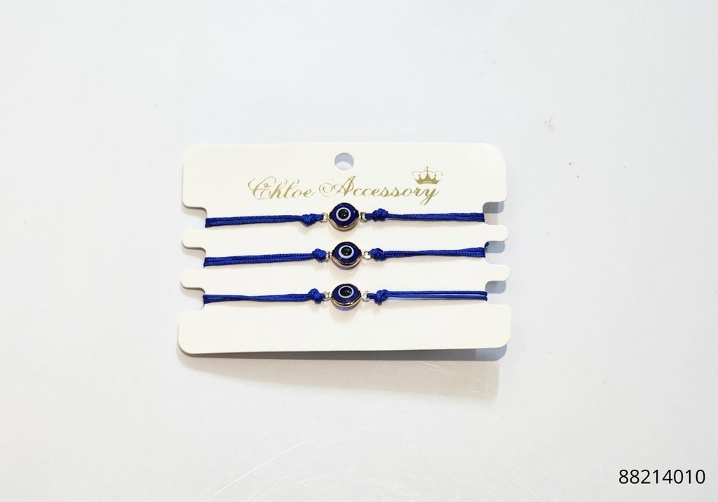 PULSERAS HILO OJO TURCO AZUL