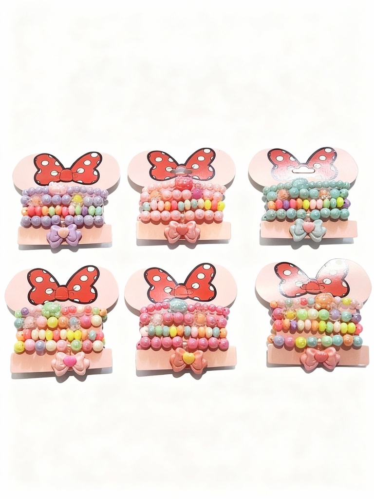 PULSERAS PARA NIÑAS SET DE 4 LAZO