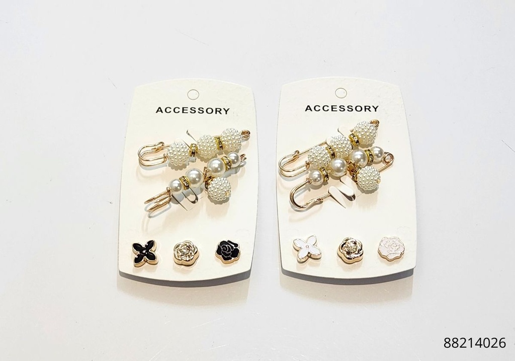 PRENDEDORES BROCHES PERLAS