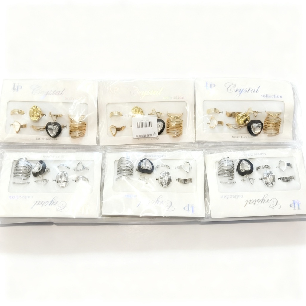 ANILLOS CORAZON SET DE 8