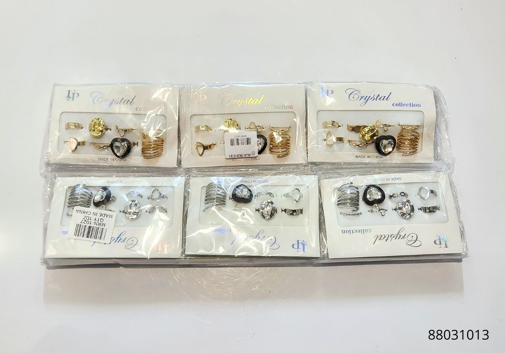 ANILLOS CORAZON SET DE 8