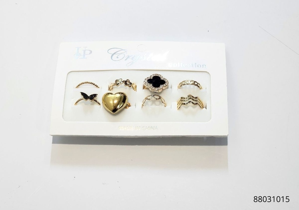 ANILLOS TREBOL SET DE 8