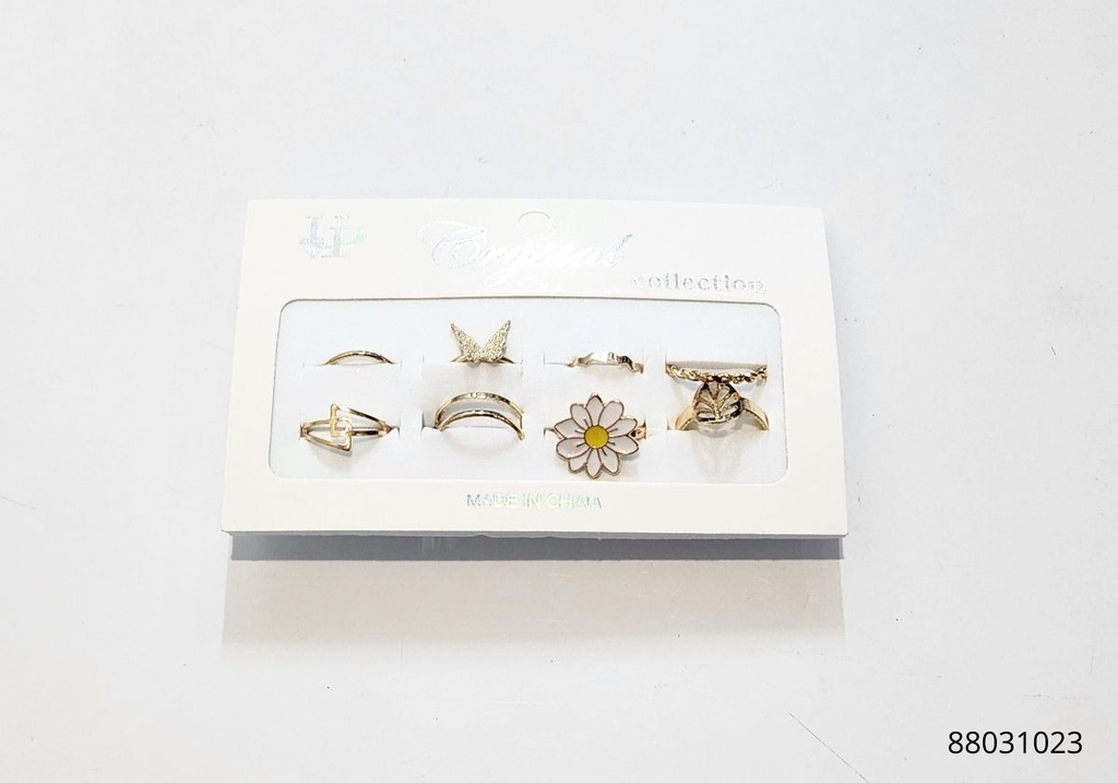 ANILLOS MARGARITA SET DE 8