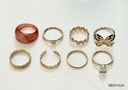 ANILLOS MARIPOSA SET DE 8