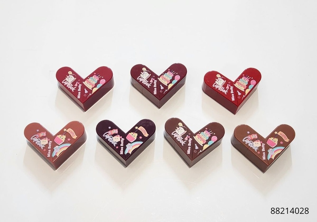 BALSAMO LABIAL CORAZON DOBLE TONOS CAFÉ 