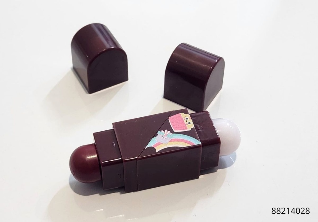 BALSAMO LABIAL CORAZON DOBLE TONOS CAFÉ 