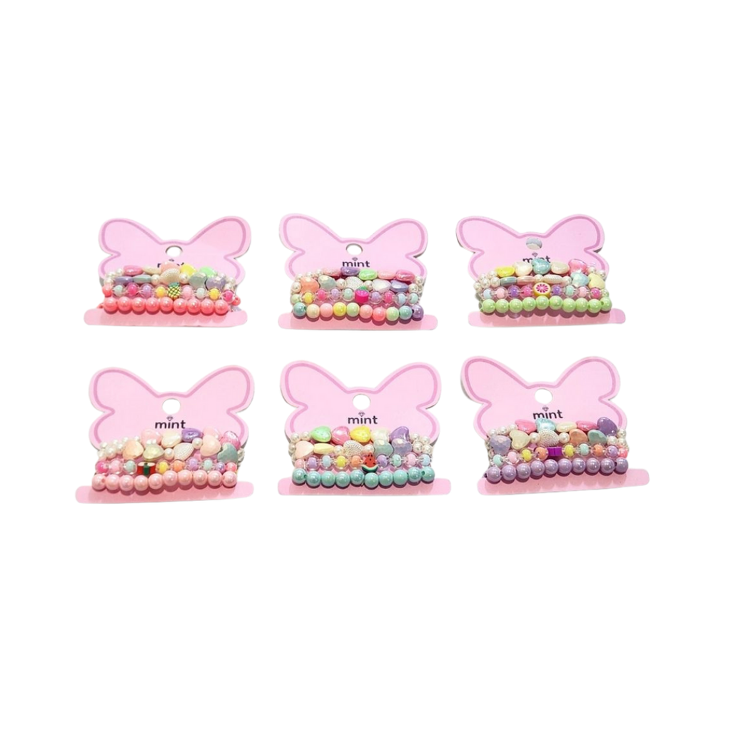 PULSERAS DE NIÑAS SET DE 4 CORAZON