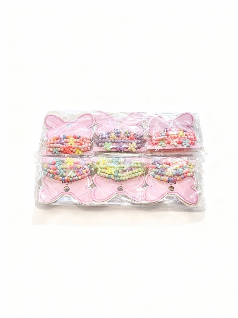 PULSERAS DE NIÑAS SET DE 4 MARIPOSA