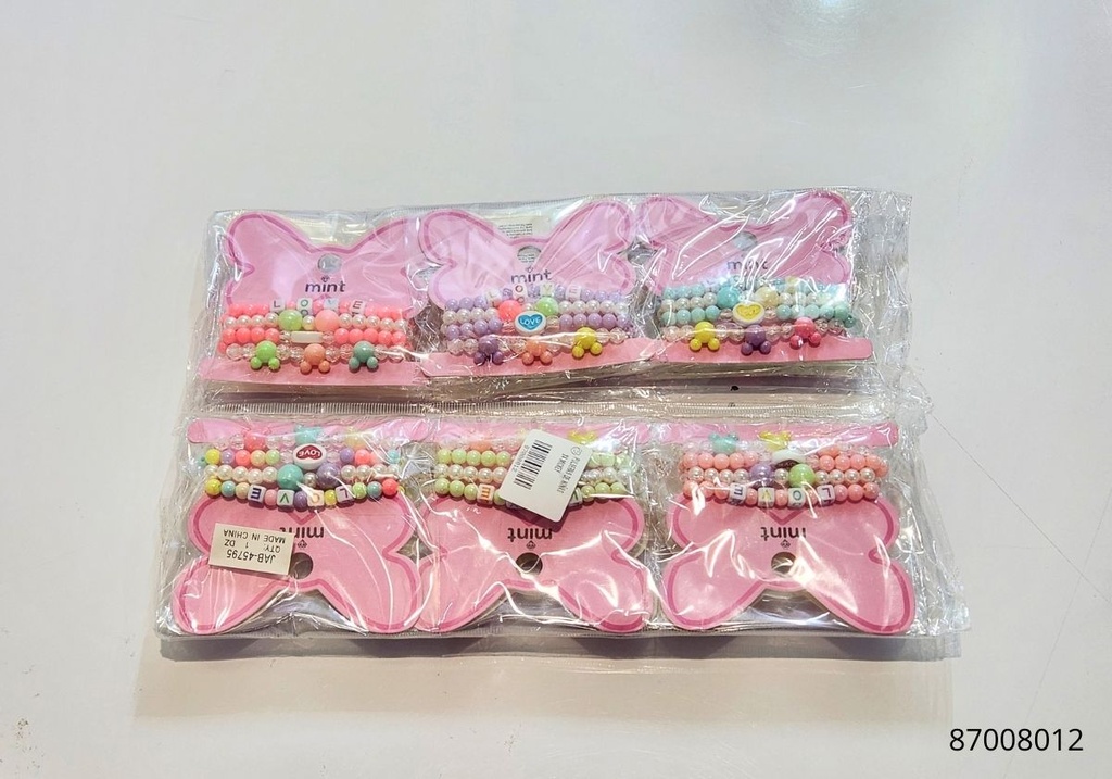 PULSERAS DE NIÑAS X4 MICKEY