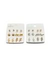ZARCILLOS TOPITOS SET DE 6 PARES