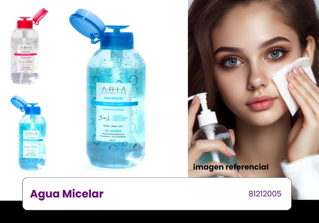 AGUA MICELAR ARIA COSMETIC