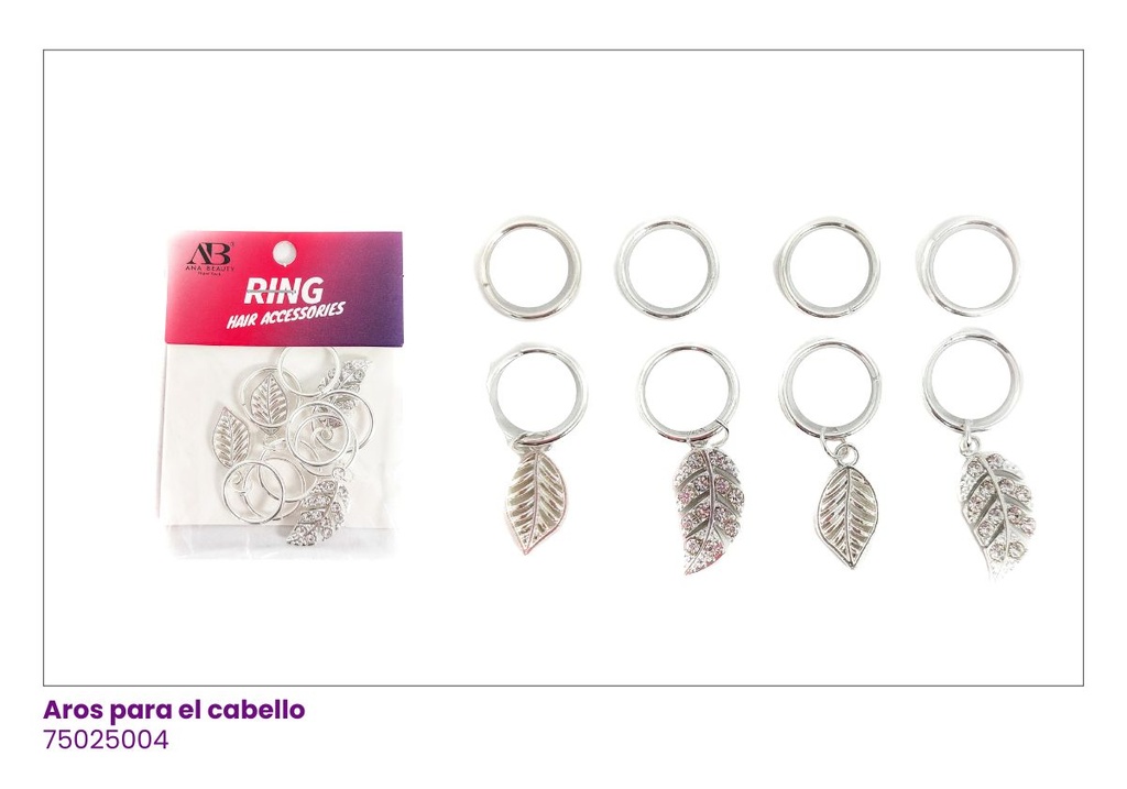 AROS PARA EL CABELLO PLATEADOS HOLAS