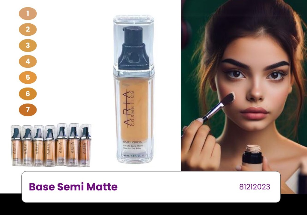 BASE LIQUIDA SEMIMATTE ARIA COSMETICS