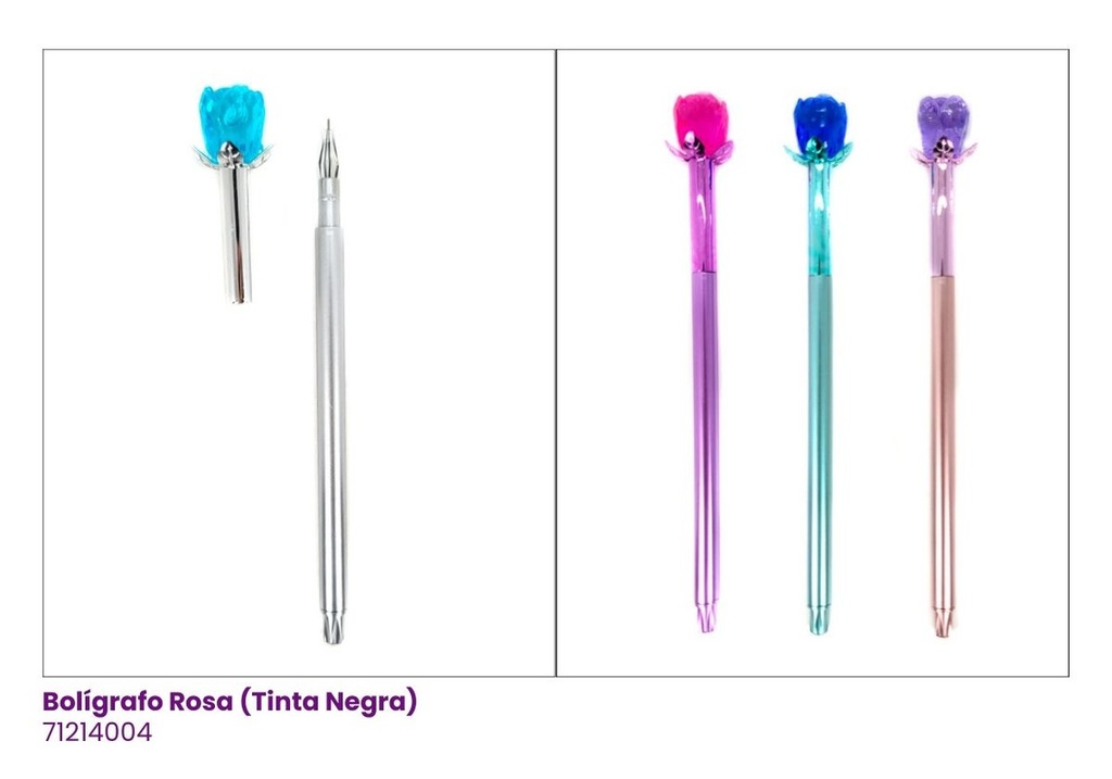 BOLIGRAFOS ACRILICO ROSA