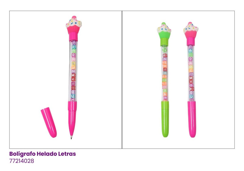 BOLIGRAFOS LETRAS BARQUILLA