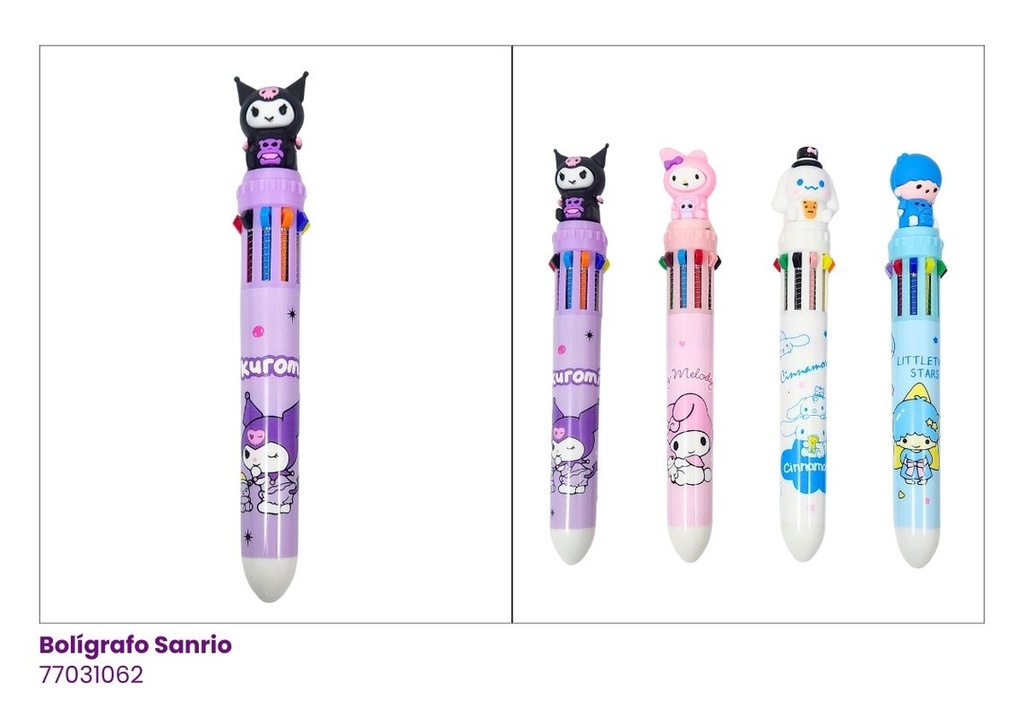 BOLIGRAFOS MULTICOLOR SANRIO