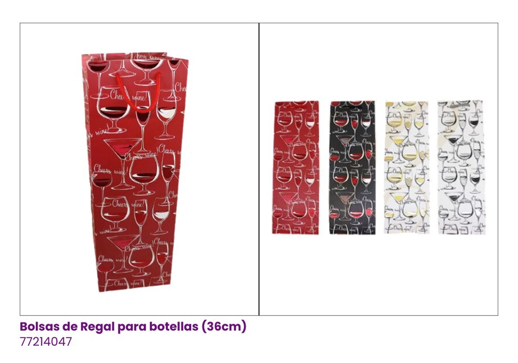 BOLSA DE REGALO BOTELLA DE VINO