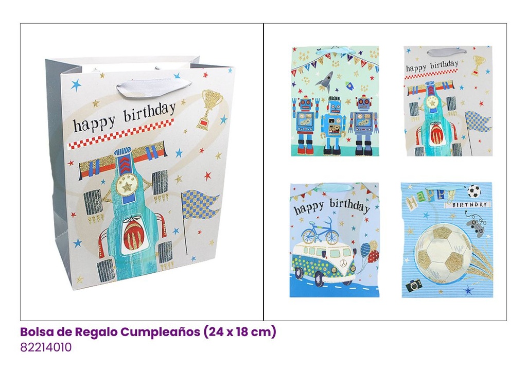 BOLSAS DE REGALO HAPPY BIRTHDAY