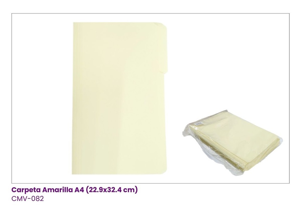 CARPETA AMARILLA  A4 22.9*32.4CM