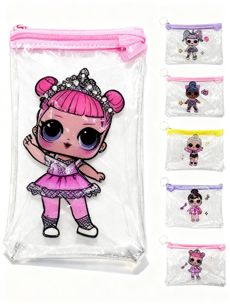 CARTUCHERAS KIDS TRANSPARENTES LOL