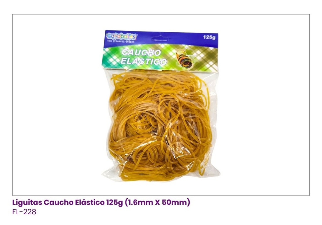 CAUCHO ELASTICO 125G 1.6MMX50MM