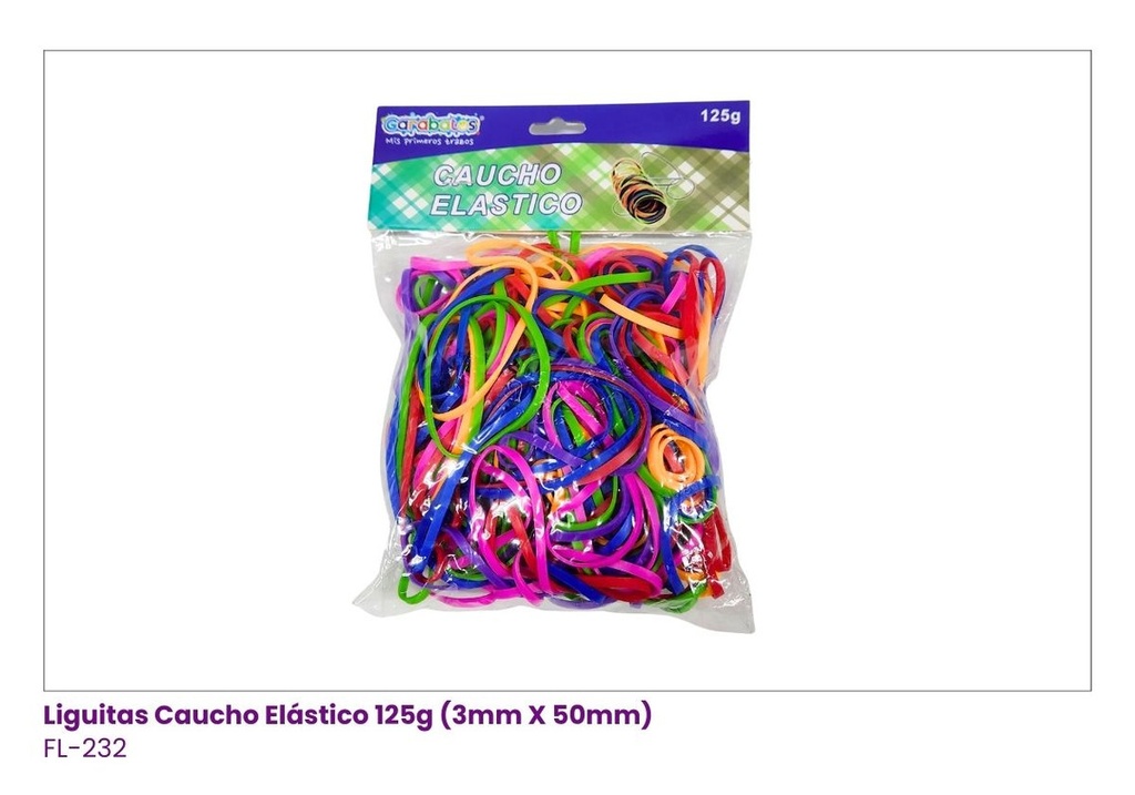 CAUCHO ELASTICO 125G 3MMX50MM