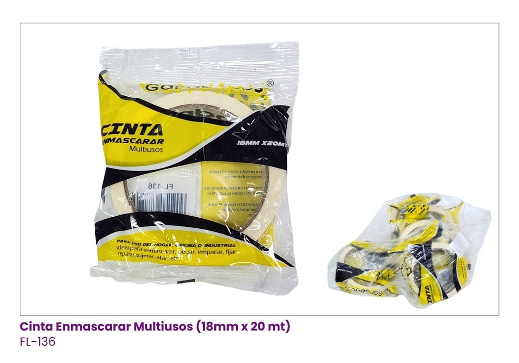 CINTA ENMASCARAR 18MM X 20MTS