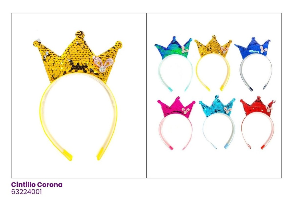 CINTILLOS CORONA LENTEJUELAS FUERTE