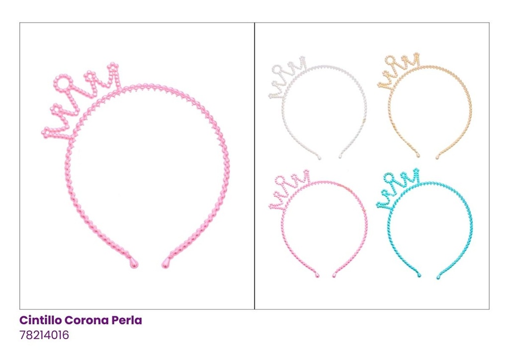 CINTILLOS CORONA PERLA