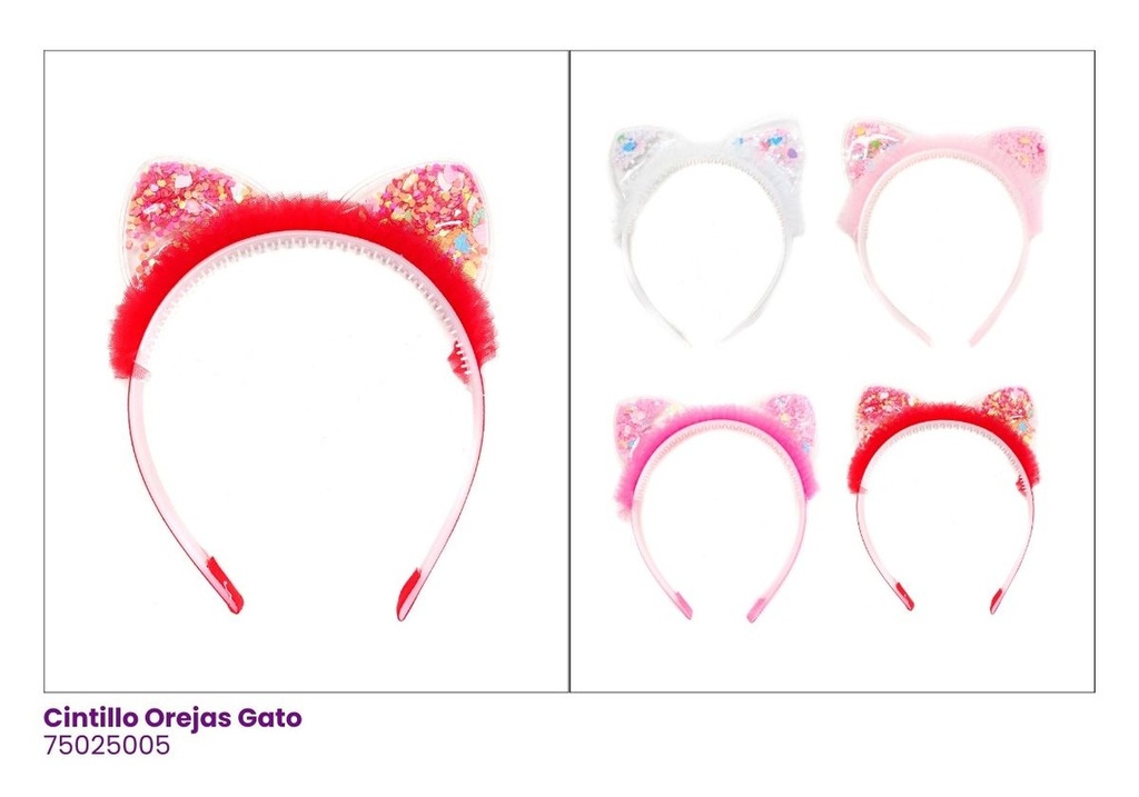 CINTILLOS GATO CONFETI