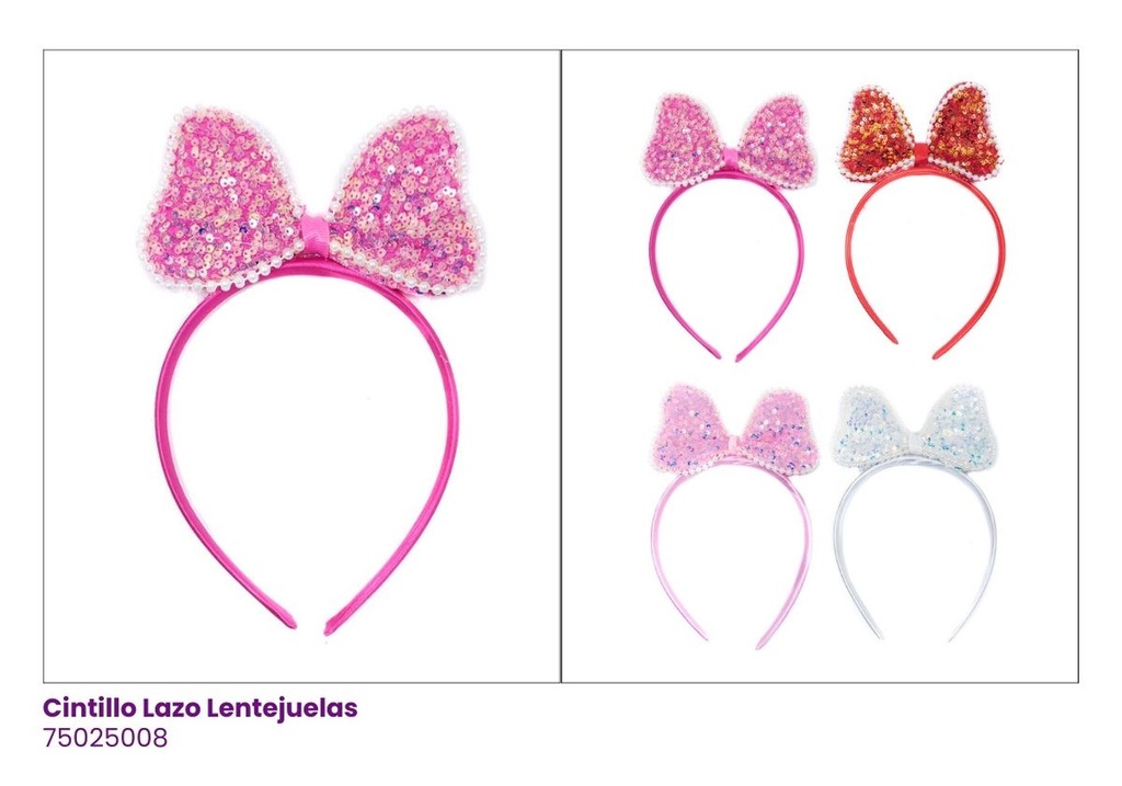 CINTILLOS MINNIE LENTEJUELAS