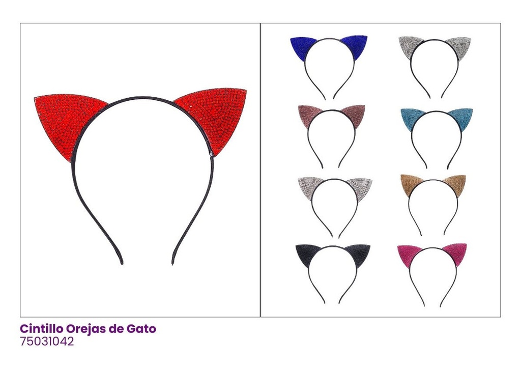 CINTILLOS OREJAS DE GATO COLORES