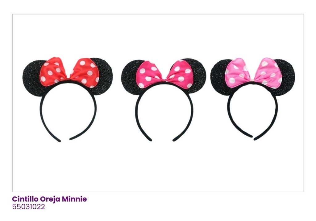 CINTILLOS OREJAS MICKEY MOUSE LAZOS LUNARES