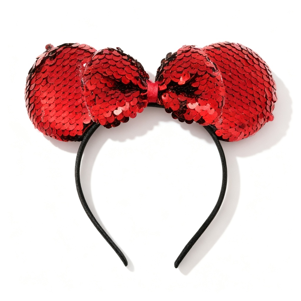 CINTILLOS OREJAS MICKEY MOUSE LENTEJUELAS