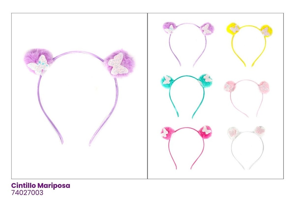 CINTILLOS POMPON MARIPOSA