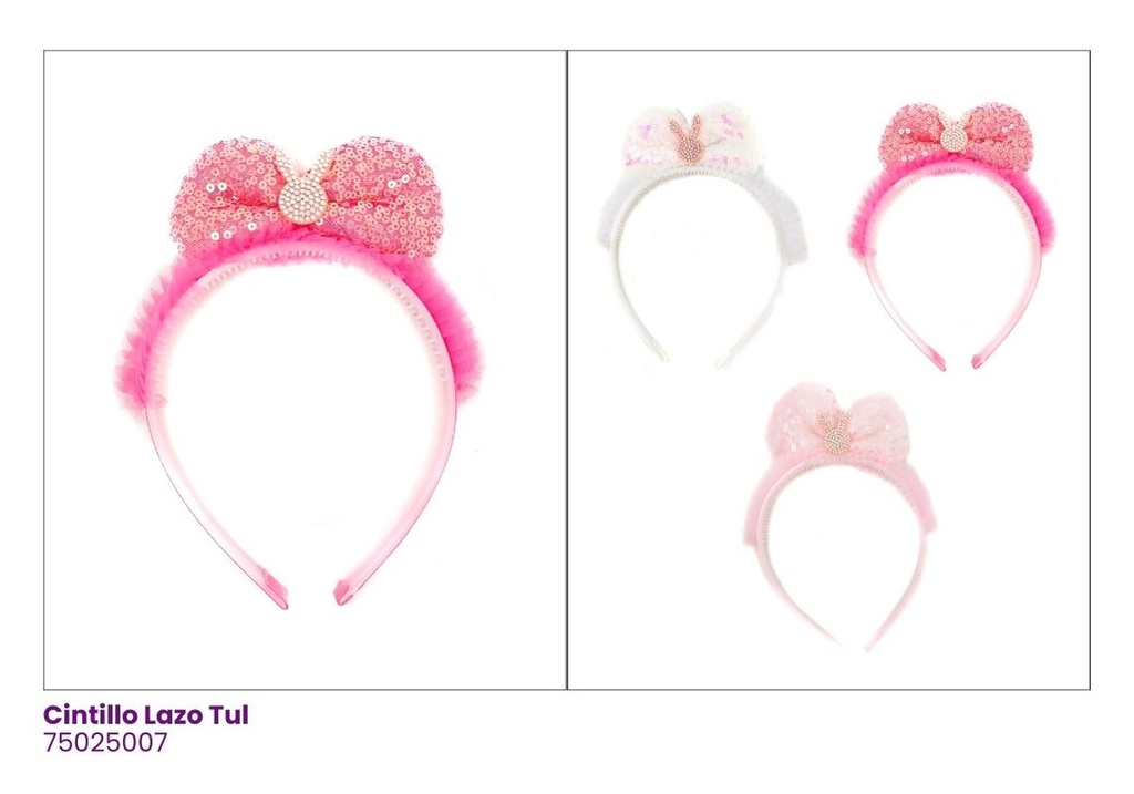 CINTILLOS LAZOS LENTEJUELAS TUL