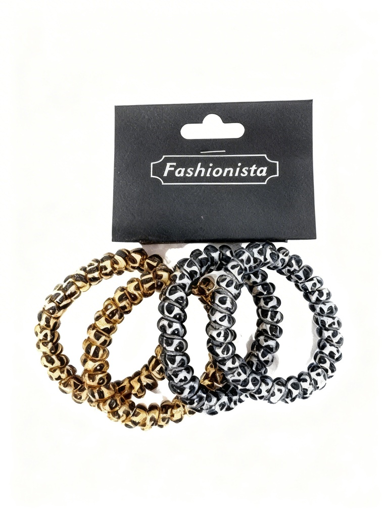 COLAS ESPIRAL ANIMAL PRINT SET DE 4