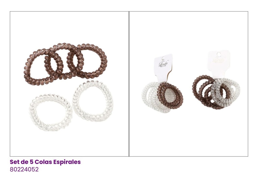 COLAS ESPIRAL BLANCA Y MARRON