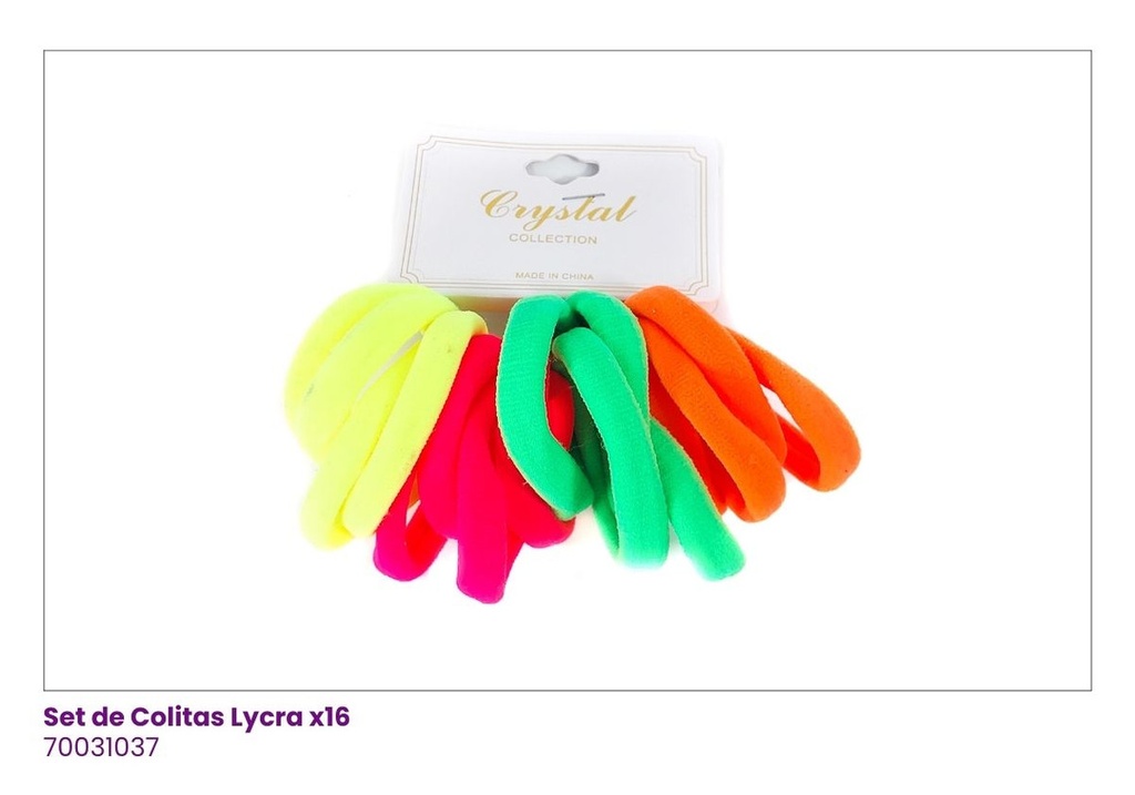 COLAS LYCRA NEÓN SET DE 16