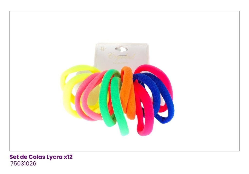COLAS LYCRA NEON SET DE 12