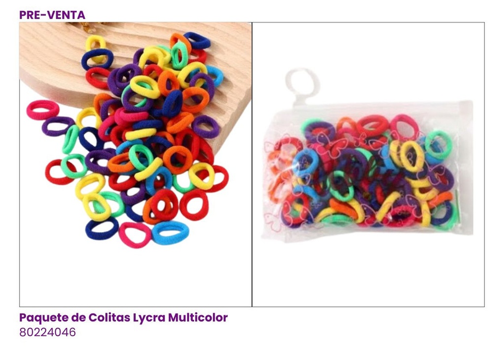 COLAS PAQUETE NEON PLASTICO SET DE 50