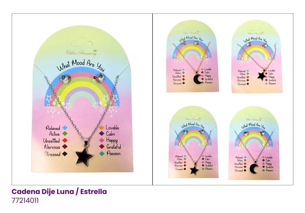 COLLARES DE NIÑA ESTRELLA Y LUNA