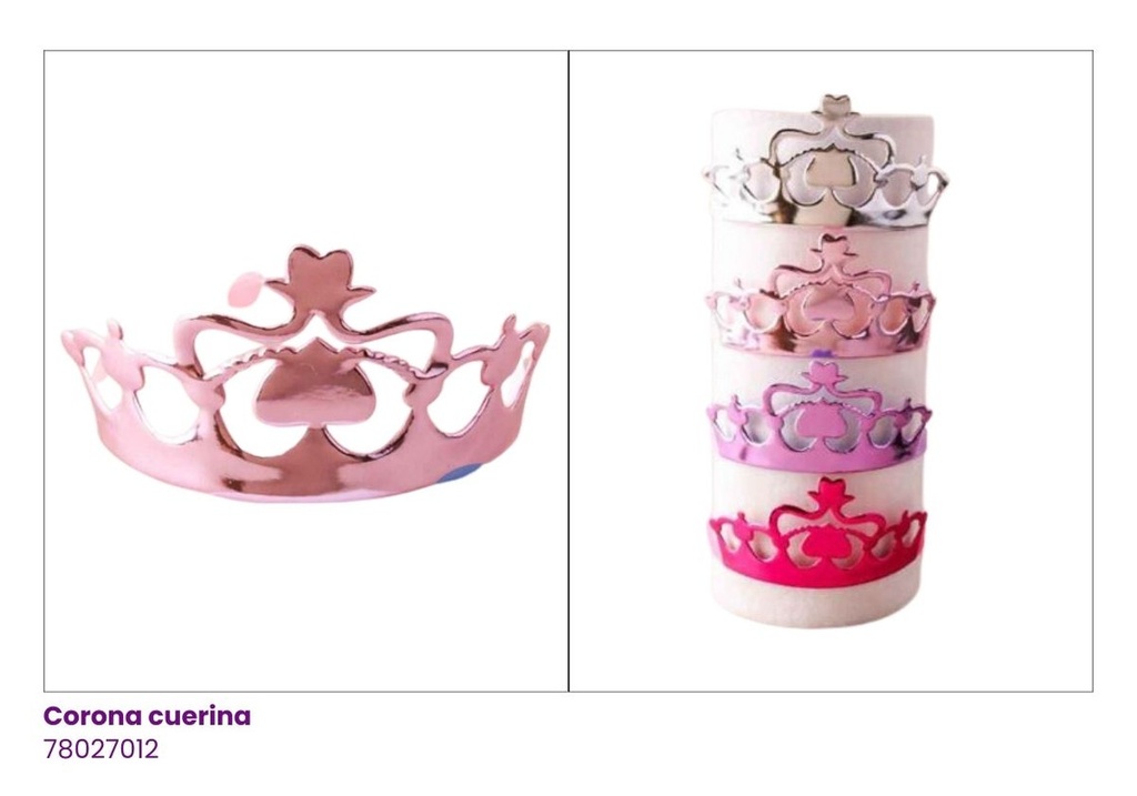 CORONAS PLASTICA COLORES METALICOS