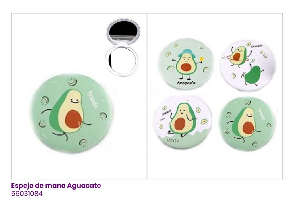 ESPEJOS DE MANO AGUACATE
